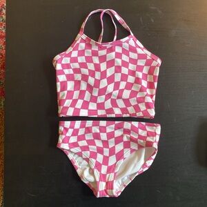 Hanna Andersson - Pink & White Checkered Tankini Set - size 4/100